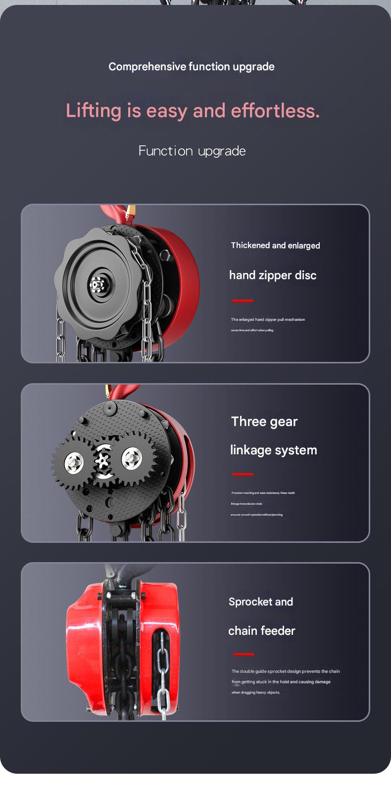 Chain hoist one ton small lifting inverted chain hoist cross-border hoist chain manual hoist
