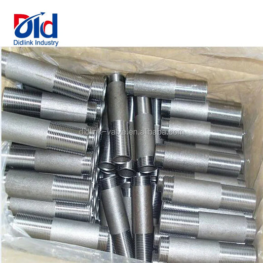 Cast Steel Natural Black Bsp/Npt Pipe Plumbing Fitting Reducer Tee Tube Weld Drain with Zinc Plated Barrel Nipple