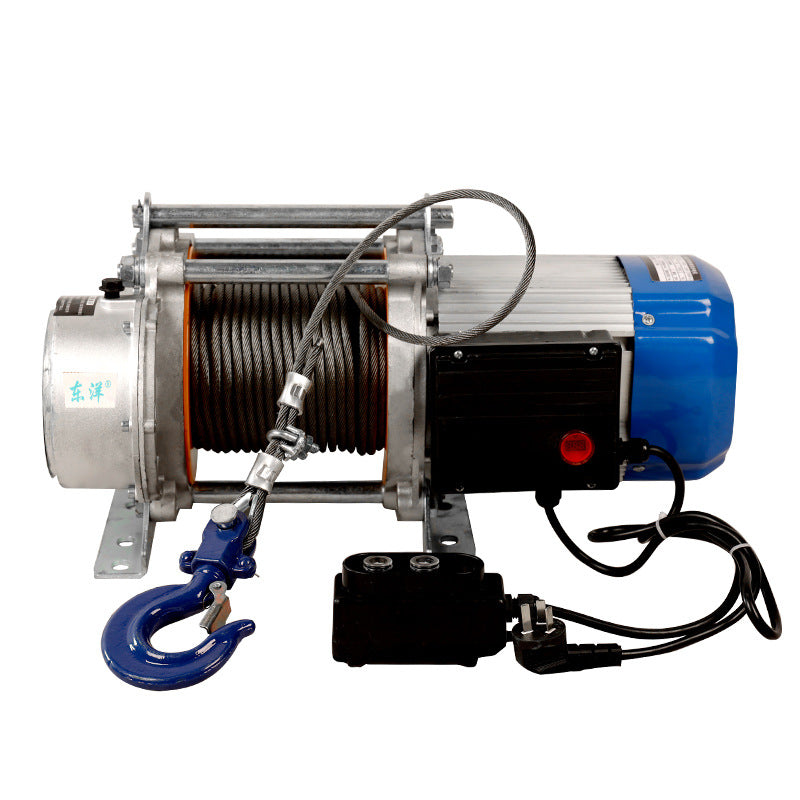 Electric hoist micro hoist grain feeding machine household small crane 220v lift 1 ton rapid winch