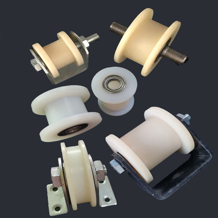 Dunang H-slot track pulley bearing wheel roller nylon belt tensioning wheel chain wheel I-slot plastic wheel guide