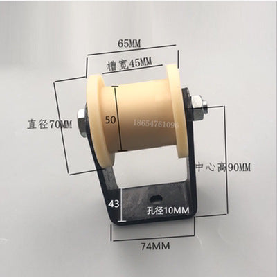 Dunang H-slot track pulley bearing wheel roller nylon belt tensioning wheel chain wheel I-slot plastic wheel guide